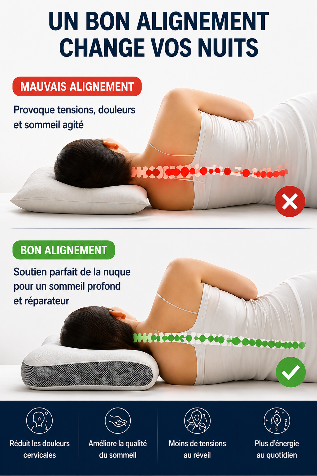 Oreiller Ergonomique Cervical | DreamAlign